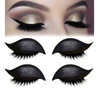 Lazy Eye Shadow Eyelash Patch, adesivi riparatori per ciglia e ombretto, resistenti all'acqua e al sudore, tagliabili liberamente, ciglia finte naturali per il trucco femminile (Nero*2)