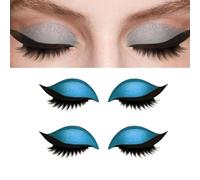 Lazy Eye Shadow Eyelash Patch,Patch di ombretto per occhi pigri 2 in 1 adesivi per il trucco per gli occhi riutilizzabili, adesivo 3D ombretto naturale (2 Pai blue)