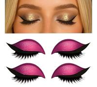 Lazy Eye Shadow Eyelash Patch,Patch di ombretto per occhi pigri 2 in 1 adesivi per il trucco per gli occhi riutilizzabili, adesivo 3D ombretto naturale (2 Pai rosa)