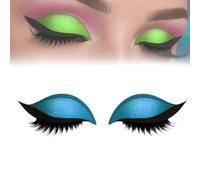 Lazy Eye Shadow Eyelash Patch, Repairig Eye Shadow Eyelash Patch, Lazy Eyelashes Stickers, EyeShadow, Eyeliner, Double Eyelids, Waterproof Stain-Proof, Not Easy to Fall Off, Can be Cut (Blue)