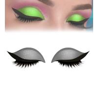 Lazy Eye Shadow Eyelash Patch, Repairig Eye Shadow Eyelash Patch, Lazy Eyelashes Stickers, EyeShadow, Eyeliner, Double Eyelids, Waterproof Stain-Proof, Not Easy to Fall Off, Can be Cut (Silver)