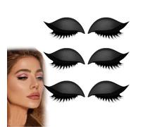 Lazy Eye Shadow Eyelash Patch, Reusable Eye Makeup Stickers, 2-In-1 With False Lashes & Shadow, Makeup Stencils Sticker for All Shapes (3pcs-A)