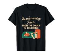 Lazy Fitness Humor Quote dal Divano al Frigorifero Maglietta