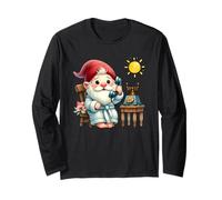 Lazy Grandpa Gnome For Dad With Vintage Telephone For Summer Maglia a Manica