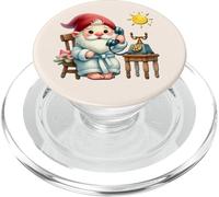 Lazy Grandpa Gnome For Dad With Vintage Telephone For Summer PopSockets PopGrip per MagSafe