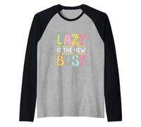 Lazy Is The New Busy Relaxed Productivity Puns ------ Maglia con Maniche Raglan