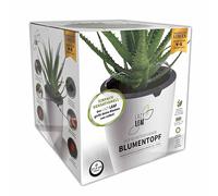 LAZY LEAF Vaso da Fiori Selbstgiessend Ø 32 CM Vaso 6,35 Litro Bianco Grigio