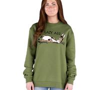 Lazy One Felpa unisex per uomo e donna, maglione a girocollo, comodo capispalla, Culo Pigro, X-Large