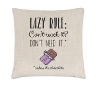 Lazy Regola Can'T Reach It Non Bisogno It Lino Copricuscino - Cuscino Divertente