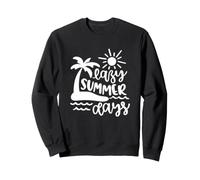 Lazy Summer Days Spiaggia Palma Tropicale Sole Mare Felpa