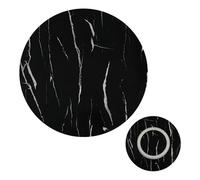 Lazy Susan - Giradischi girevole a 360°, in bambù, per tavolo da pranzo e piano di lavoro, venato nero, 70 cm, perfetto per l'organizzazione dell'armadio e l'intrattenimento