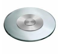 Lazy Susan - Giradischi in vetro per tavolo da pranzo, in vetro temperato, peso stabile, forte capacità di carico, base spessa