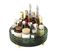 Lazy Susan girevole, organizzatore di stoccaggio rotante a 360 gradi, 1 ripiano organizer cucina, organizer spezie cucina da 23 cm per cucina, frigo, dispensa, frigorifero, verde scuro