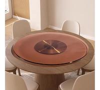Lazy Susan, grande piatto girevole da 71,1 cm, per tavolo da pranzo, vassoio in vetro silenzioso a 360°, perfetto per condividere il cibo, piatto da portata rotondo, colore: marrone