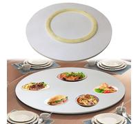 Lazy Susan - Piatto girevole in legno a 360°, per tavolo da pranzo, grande vassoio da portata con base girevole, facile accesso al cibo, rotondo, 50 cm-100 cm, perfetto per intrattenere