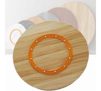 Lazy Susan - Piatto girevole in legno massiccio, 100 cm, per cucina, rotondo, con finitura in noce trasparente, ideale per mangiare e divertirsi.