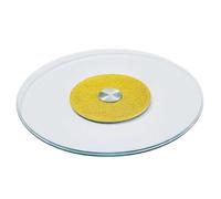 Lazy Susan - Piatto girevole rotondo in vetro temperato a 360°, per tavolo da pranzo, silenzioso, liscio, elegante, diametro 90 cm, perfetto per intrattenere e servire