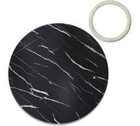 Lazy Susan Tavolo Giradischi in Legno 20 24 28 32 36 39 IH, Rotazione Regolare A 360 Gradi Vassoio Rotante Rotondo, Facile da Condividere Tavolo da Pranzo Piatto Rotante, Black, Ø 70cm/28inch