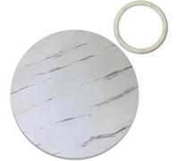 Lazy Susan Tavolo Giradischi in Legno 20 24 28 32 36 39 IH, Rotazione Regolare A 360 Gradi Vassoio Rotante Rotondo, Facile da Condividere Tavolo da Pranzo Piatto Rotante, White B, Ø 100cm/39inch