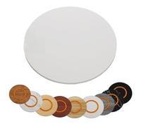Lazy Susan - Vassoio da portata extra large in legno, rotondo, girevole, 6 stili, 12 misure (bianco 60 cm), perfetto per cene e intrattenimento.