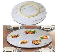 Lazy Susan Vassoio da portata rotondo in legno girevole a 360° per tavolo da pranzo Ø50 cm 60 cm 70 cm 80 cm 90 cm grande piatto girevole silenzioso bianco Ø80 cm