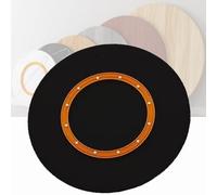 Lazy Susan - Vassoio girevole da 100 cm, in legno massello, robusto piatto girevole da cucina per un facile accesso, finitura nera, perfetto per servire e nizzare gli elementi essenziali