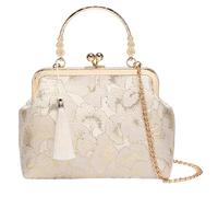 lazyfun Borsa Da Sera Donna Stile Cinese Ricamato Alla Moda Qipao Borsa A Tracolla Per Matrimoni Casual E Incontri Del Prom Borsa A Tracolla, arancione