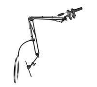 lazyfun Supporto per testa con luce ad anello a LED e braccio robotico. Facile da configurare per lo streaming, creazione di scatti fissi, supporto per fotocamera sopra la testa con luce ad anello
