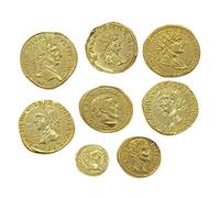 Lazzaro italy Monete Romane Antiche placcate Oro - Riproduzione fatta a mano SET 8 Pezzi