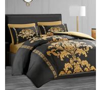 LAZZARO - Set copripiumino king size, no stiro, 3 pezzi, con chiusura a cerniera + 2 federe, 230 x 220 cm