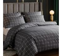 Lazzaro - Set copripiumino singolo in microfibra di alta qualità, per letto singolo (135 x 200 cm), 2 pezzi, ultra morbido, ipoallergenico, reversibile, con chiusura a cerniera