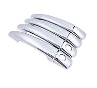 LAZZLU Esterno Copri Maniglia Sportello per Citroen C3 Mk2 2010 2011 2012 2013 2014 2015 2016 Car Chrome Maniglia Esterna Trim Cover Guscio Maniglia portiera Auto (Colore : 2 Keyholes)