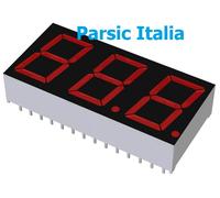 LB-603VF Display a LED ROSSO ROHM 3 cifre a 7 SEG. A.C. 37,5x18x8mm ( =10 PEZZI)