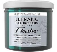 Lefranc Bourgeois Flashe 300587 - Pittura acrilica e vinile, altamente pigmentata, elastica, resistente alla luce, resistente all'invecchiamento, opaca, per interni ed esterni, vaso da 125 ml, verde