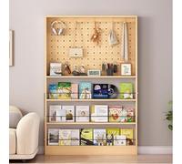 LBCZJYX Libreria dietro la porta, libreria in legno per bambini, scaffale salvaspazio per giocattoli e libri di storia, mensole da parete con ganci, colore caffè latte, 39,9 x 9,9 x 178,1 cm