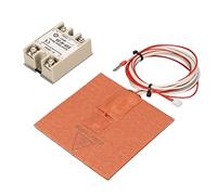 LBEC Tappetino da letto per stampante 3D, resitanza alla temperatura, 100 x 100 mm, cuscino riscaldante in silicone per stampante 3D 220 V, 100 W, per V0.1 V0