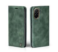 LBH Custodia per Xiaomi Redmi A5 in verde con scomparto per carte di credito e denaro, con funzione leggio, chiusura magnetica, vintage