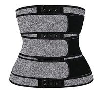LBHT S-5XL Abbigliamento Modellante Allenatore in Vita Tutore di Supporto Lombare Cintura Sauna in Neoprene Corsetti Fascia Controllo della Pancia Perdita Peso (Color : Gray, Size : 6XL)