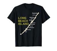 LBI NJ Long Beach Island New Jersey NJ Beach House Mappa Maglietta