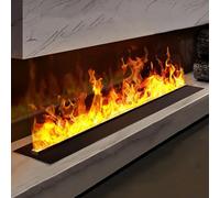 LBJDJYB Camino a Vapore Acqueo, Camino Elettrico da Incasso, Inserto per Caminetto a Vapore Acqueo 3D, Camino Elettrico da Parete per Sfondo Muro, Camino con Telecomando, Senza Calore