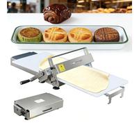 LBJDJYB Laminatrice per Pasta Manuale Pieghevole, Sfogliatrice Professionale Acciaio Inossidabile, Spessore Regolabile 0-20mm Rullo per Pasta, per Croissant Pizza Pasta Sfoglia Impasto