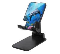 LBKHDS Supporto per telefono cellulare per scrivania,Supporto per telefono con stampa delfino nella barriera corallina,Supporto per telefono cellulare,Supporto per telefono portatile pieghevole