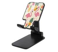 LBKHDS Supporto per telefono cellulare per scrivania, supporto per telefono con stampa di fenicotteri e ananas, supporto per telefono cellulare, supporto portatile pieghevole per telefono