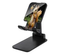 LBKHDS Supporto per telefono cellulare per scrivania,Supporto per telefono con stampa scoiattolo in resina,Supporto per telefono cellulare,Supporto per telefono portatile pieghevole