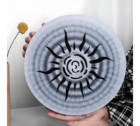 LBMED Tamburo a Forma di Pioggia, Tamburo Oceanico in Legno da 25 Cm, Tamburo a Forma di Onda Curativa con Suono, Calma Le tue Emozioni E Lenisci La Tua Anima, Suono Piacevole Che Rilascia Pressione