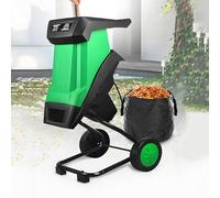 LBMED Trituratore Rami E Foglie, Cippatore Elettrico da 2400W con Contenitore Raccolta da 50L,velocità 4500giri/min E capacità Frantumazione Fino a 39mm,Anti-intasamento,Taglio Silenzioso,Regolare