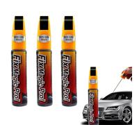 LBQUTN 3 Pezzi Penna Ritocco Carrozzeria Nera, Vernice Ritocco Auto per Rimuovere Graffi, Pennarello Nero Lucido per Riparazione Graffi Auto, Kit Ritocco Vernice per Auto e Moto - Nero Puro