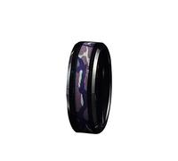 LBRTMED Anello in acciaio inossidabile da 8 mm da 8 mm per uomini anelli mimetici neri uomini di gioielleria z z