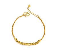 LBRTMED Bracciale per donne in oro giallo Epinki 18K e braccialetto di bracciale a catena