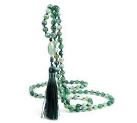 LBRTMED Bracciale per perline da 8 mm xfzjchap per unisex, braccialetto in pietra della collana di agata verde, gioielli di moda